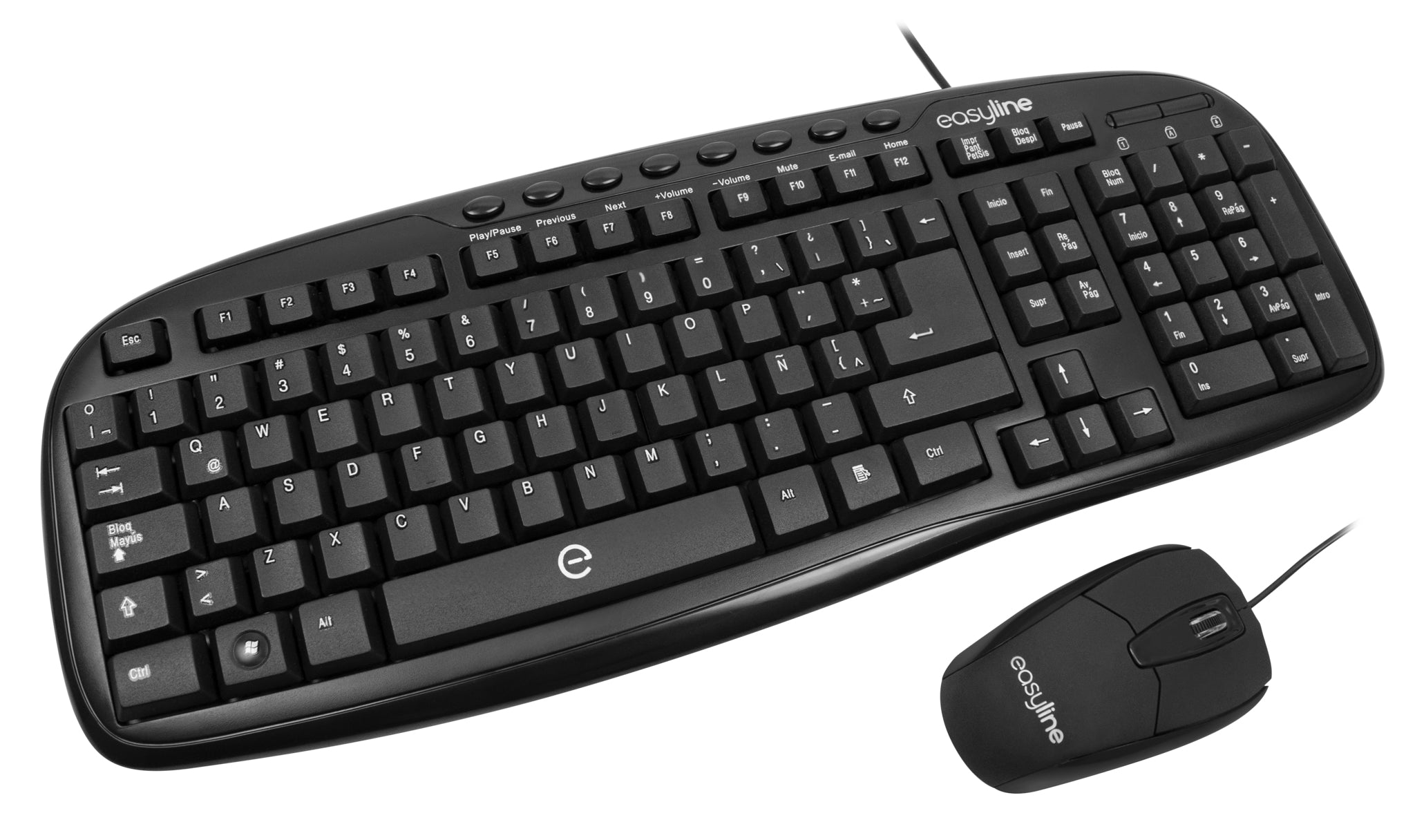 Kit Teclado / Mouse Easy Line Balance - 102 teclas, Negro, 1000 DPI Kit Teclado / Mouse Easy Line Balance - 102 teclas, Negro, 1000 DPI